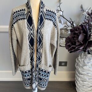 Lucky Brand Cozy Knit Open Front Cardigan Sweater Size M/L